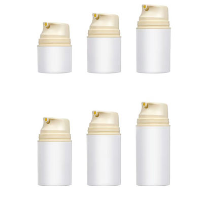 Chai bơm chân không không khí bằng nhựa PP đa kích cỡ 5ml/10ml/15ml dùng cho bao bì mẫu kem, lotion, serum