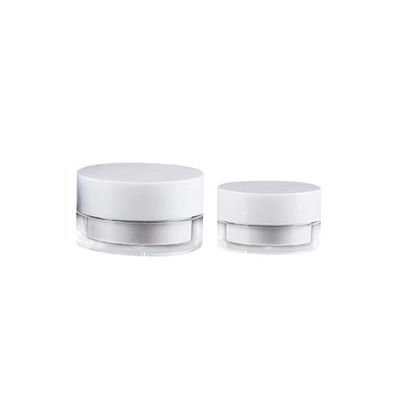 Hũ kem tròn hai lớp bằng nhựa AS trong suốt cao 15g 30g 50g