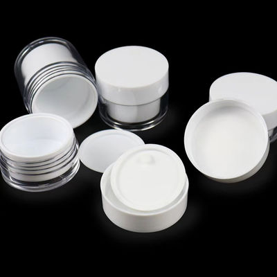 Hũ kem tròn hai lớp bằng nhựa AS trong suốt cao 15g 30g 50g