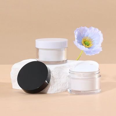AS Plastic Custom Order Free Sample 15g 30g 50g Double Layer Round Plastic Cream Jar for Cosmetic Packaging