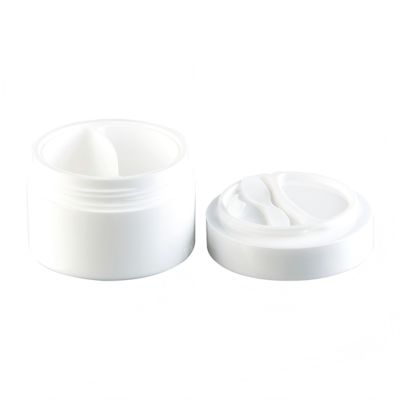 50 + 50g PP Plastic Cream Jar with Spoon Được làm từ 100% PP tươi và thời gian dẫn đầu 20 ngày cho bao bì mỹ phẩm