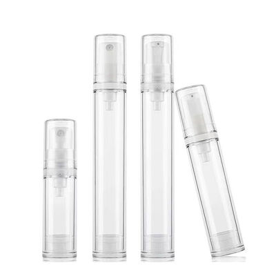 Nhập xưởng 5ml 10ml 15ml Capacity AS Plastic Airless Pump Bottle với hệ thống bơm chân không và in bấm lụa tùy chỉnh