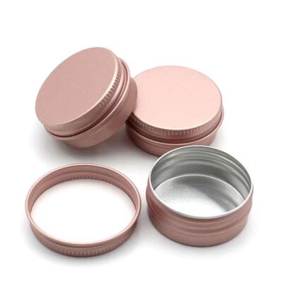 Lọ mỹ phẩm bằng nhôm màu vàng hồng sang trọng có nắp vặn