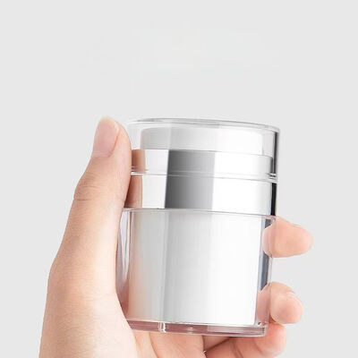 30g 50g 100g PP PS Plastic Cream Jar không khí với máy bơm không khí và Logo tùy chỉnh