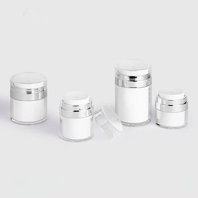 30g 50g 100g PP PS Plastic Cream Jar không khí với máy bơm không khí và Logo tùy chỉnh