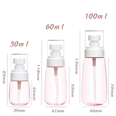30/60/100ML Máy pha chế mỹ phẩm có thể nạp lại cao cấp PET Mist Spray Bottle Lotion Conditioner Hand Sanitizer