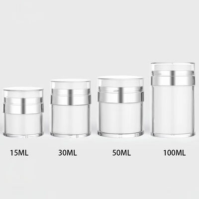 Thiết kế tùy chỉnh chai bơm không khí được nạp lại trong 15/30/50/100ml Kích thước cho chăm sóc da và mỹ phẩm