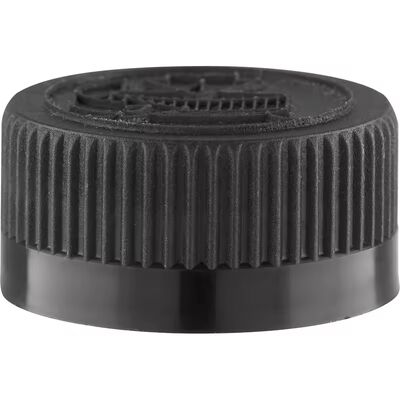 20mm 24mm 28mm Đen Ribbed Smooth Plastic Screw Cap Induction Sealing Gasket cho chai mỹ phẩm