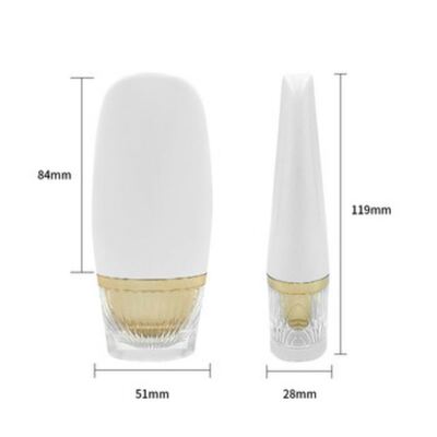 chai kem chống nắng vàng sang trọng hình bầu dục 50ml - chai nhựa mỹ phẩm cao cấp cho chăm sóc da