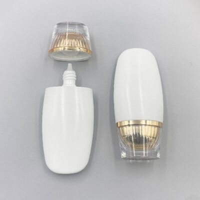 chai kem chống nắng vàng sang trọng hình bầu dục 50ml - chai nhựa mỹ phẩm cao cấp cho chăm sóc da