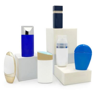 chai kem chống nắng vàng sang trọng hình bầu dục 50ml - chai nhựa mỹ phẩm cao cấp cho chăm sóc da