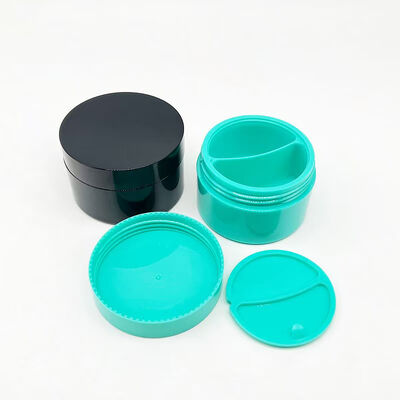 Đồ bán buôn 50+50g hộp kem nhựa PP lưới kép với kho riêng biệt lưới kép cho các sản phẩm chăm sóc da