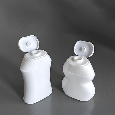 Flip Top Cap Design 40ml 60ml HDPE chai mỹ phẩm với hình dạng tùy chỉnh cho dầu gội và chăm sóc da