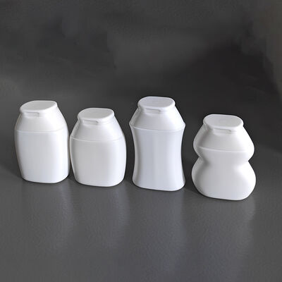 Flip Top Cap Design 40ml 60ml HDPE chai mỹ phẩm với hình dạng tùy chỉnh cho dầu gội và chăm sóc da