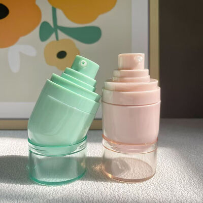 Bán sỉ 15ML 30ML 50ML Chai nhựa không có không khí Chai úp ngược có bơm chân không