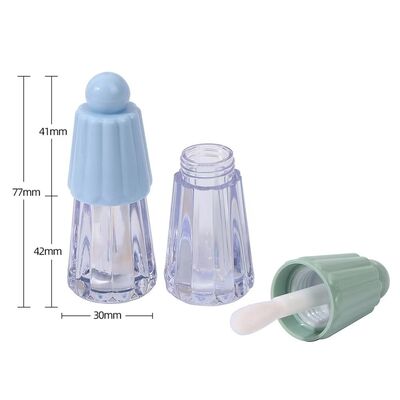 Tuýp son bóng nhựa thân thiện với môi trường 4.5ml hình ô dù cho sản phẩm chăm sóc môi