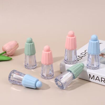 Tuýp son bóng nhựa thân thiện với môi trường 4.5ml hình ô dù cho sản phẩm chăm sóc môi