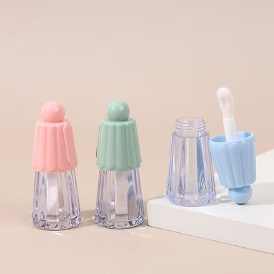 Tuýp son bóng nhựa thân thiện với môi trường 4.5ml hình ô dù cho sản phẩm chăm sóc môi