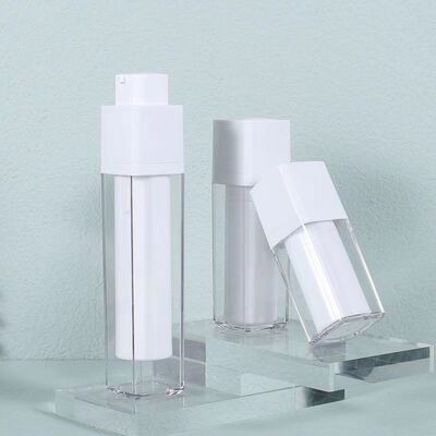 Nhập xưởng hình vuông 15ml 30ml 50ml chai bơm không khí với bơm khóa xoay cho các sản phẩm chăm sóc da