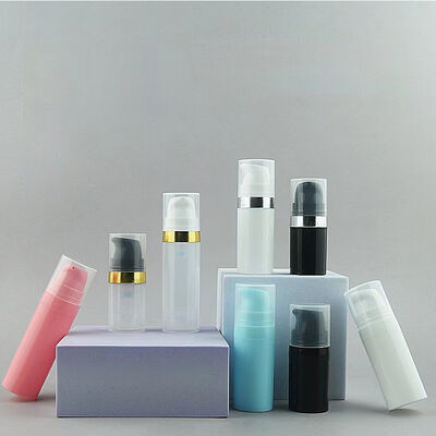 Chai bơm chân không PP đơn vật liệu bán buôn 5ml 10ml 15ml có thể tái chế cho chăm sóc da