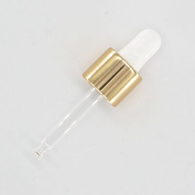 Wholesales 18mm 20mm Plastic Dropper with Aluminum Collar and Glass Pipe for Essential Bottle