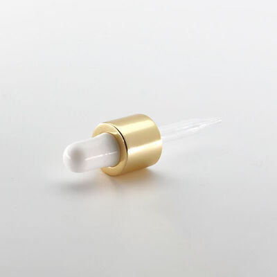Wholesales 18mm 20mm Plastic Dropper with Aluminum Collar and Glass Pipe for Essential Bottle